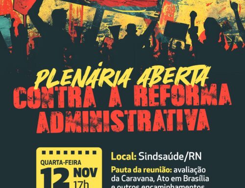 PLENÁRIA ABERTA CONTRA A REFORMA ADMINISTRATIVA