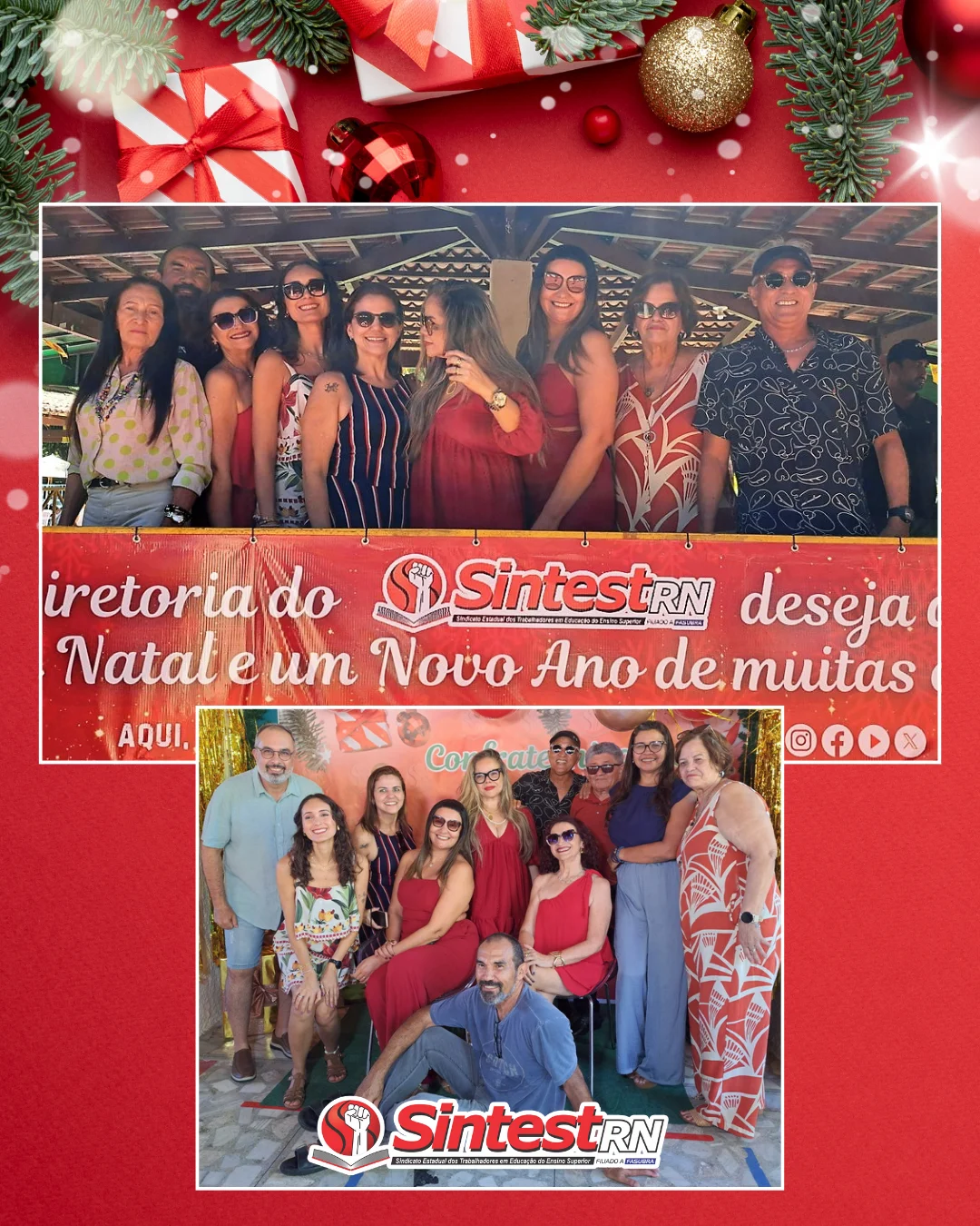 Confraternização Natalina 2025 do SINTEST-RN fortalece união e celebra conquistas da categoria