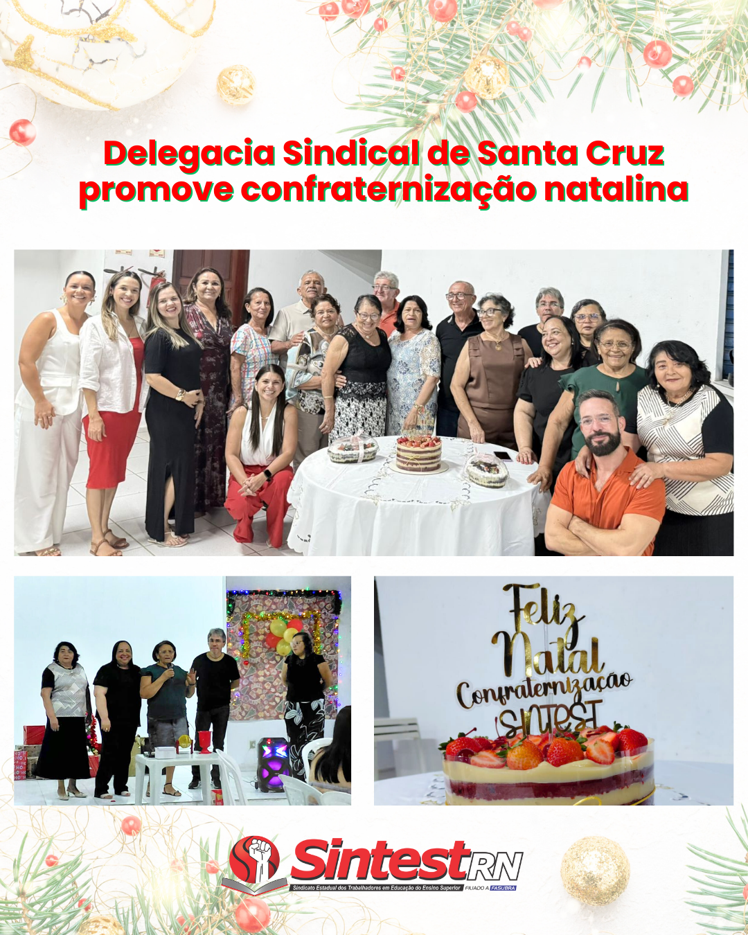 Delegacia Sindical de Santa Cruz promove confraternização natalina
