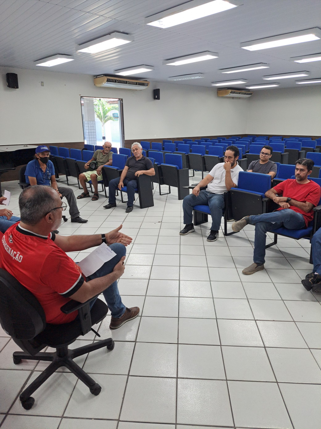 SINTEST-RN realiza reunião setorial na EAJ e entrega das senhas para a festa natalina dos sindicalizados