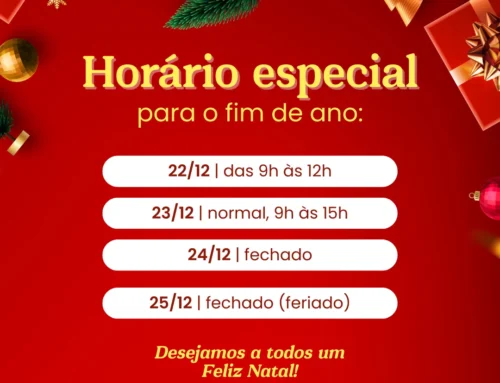 Aviso – Horário especial de funcionamento (Fim de Ano)
