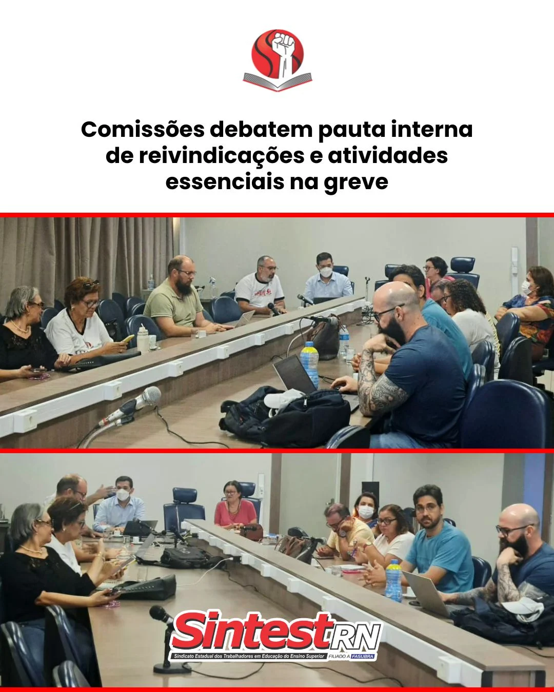 Comissões debatem pauta interna de reivindicações e atividades essenciais na greve