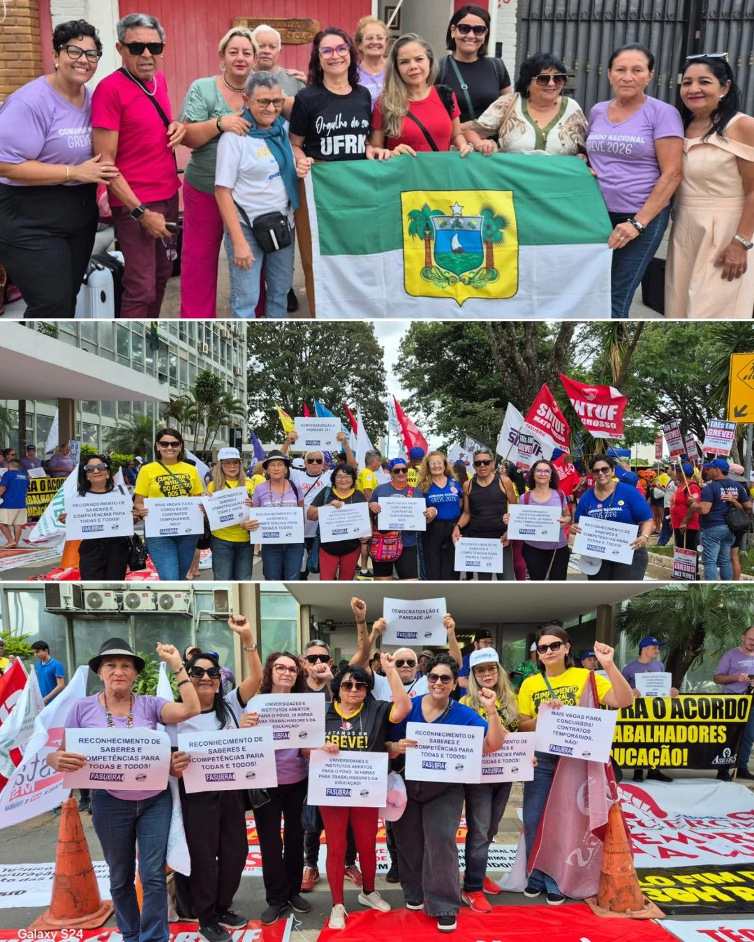 Delegação do SINTEST-RN participa de mobilizações nacionais em Brasília