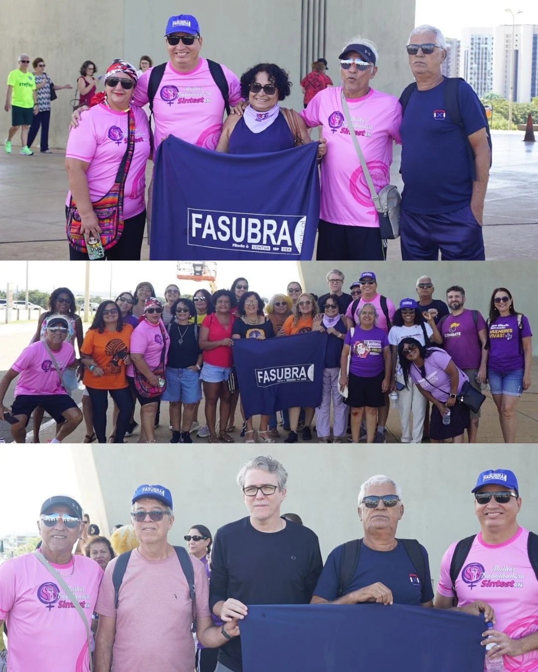 Delegados do SINTEST-RN participam de ato nacional em defesa dos direitos das mulheres