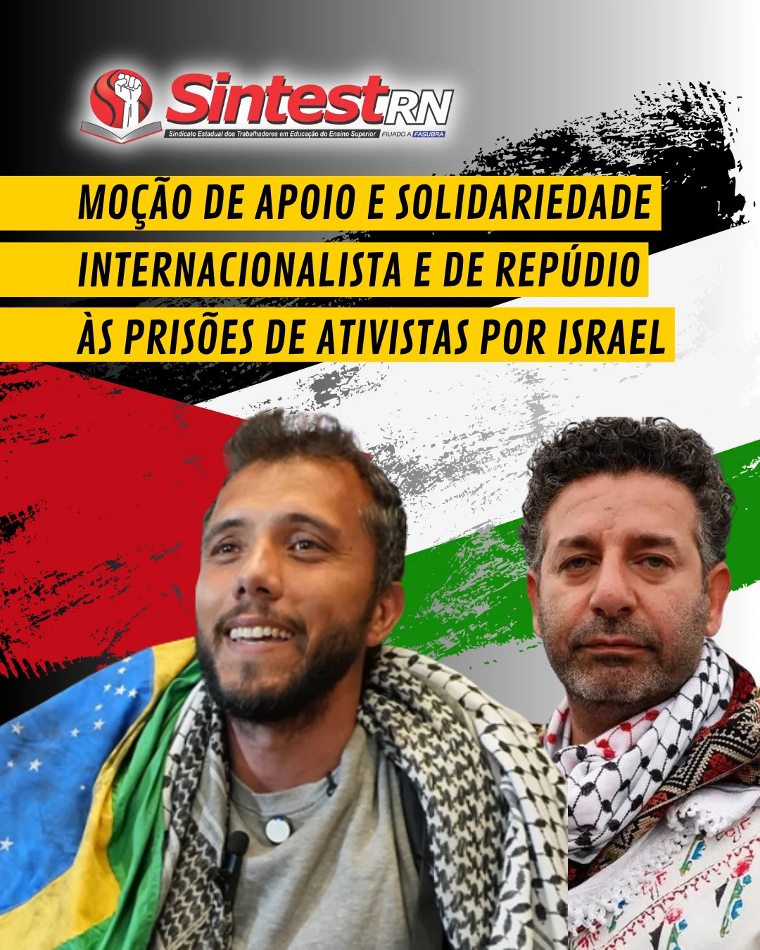 CLG emite moção de apoio e solidariedade aos ativistas da Thiago Ávila e Saif Abu Keshek