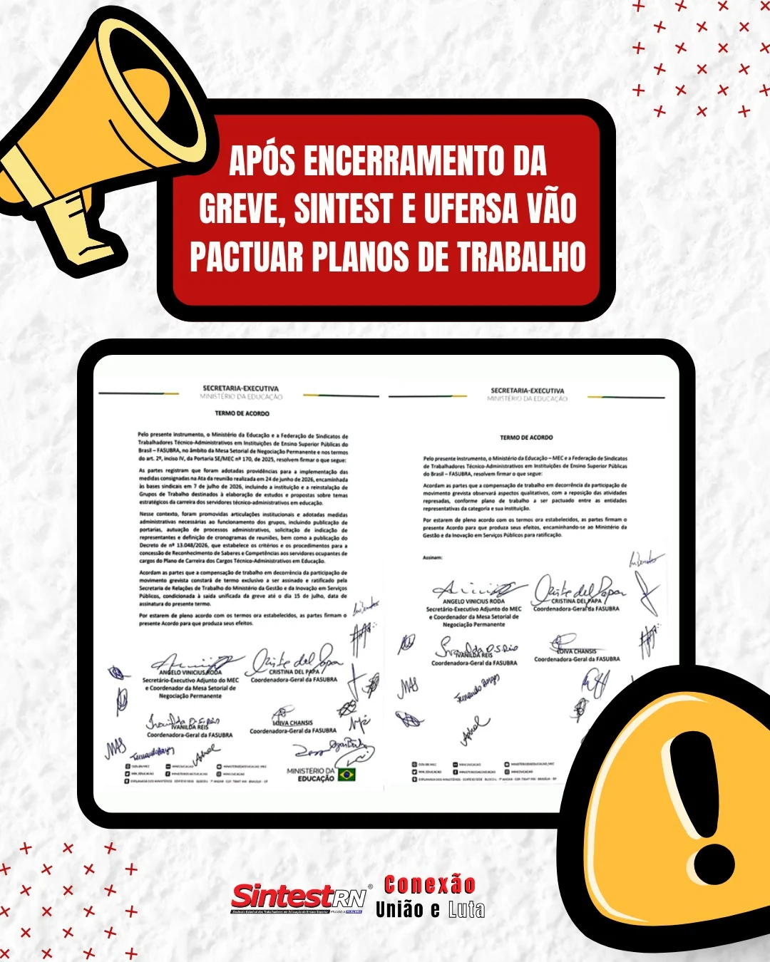 Após encerramento da greve, Sintest e UFERSA vão pactuar planos de trabalho