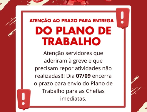 Prazo para entrega de Plano de Trabalho